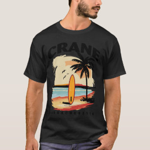 Camiseta Hombres Femeninos de Surf de Massachusetts Crane S