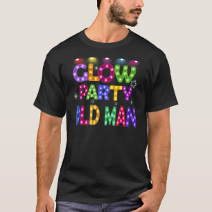 Camiseta Hombres Fiesta brillante anciano luz de cumpleaños