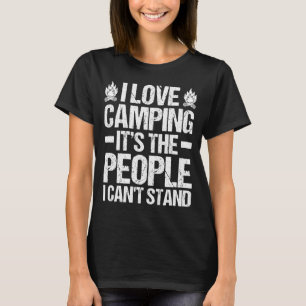 Camiseta Hombres fogata camping vida campamento bosque camp