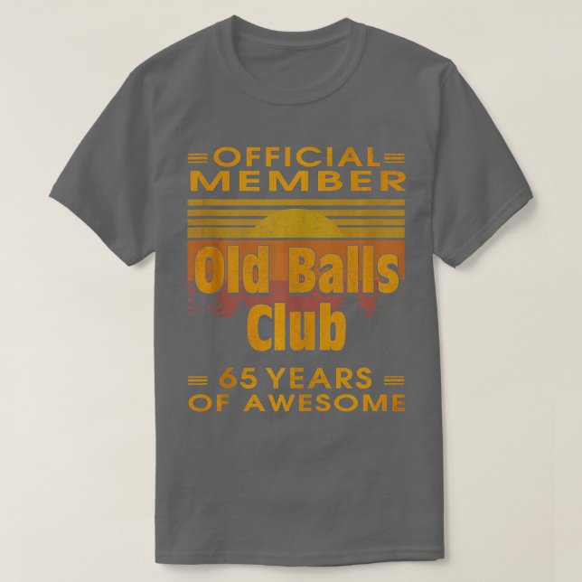 Camiseta Hombres Funny Club De Bolas De 65 Años (Diseño del anverso)
