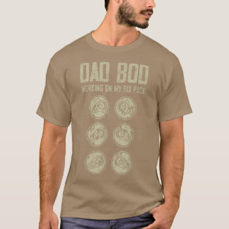 Camiseta Hombres Funny Dad Bod Si Pack Abs padre de entrena