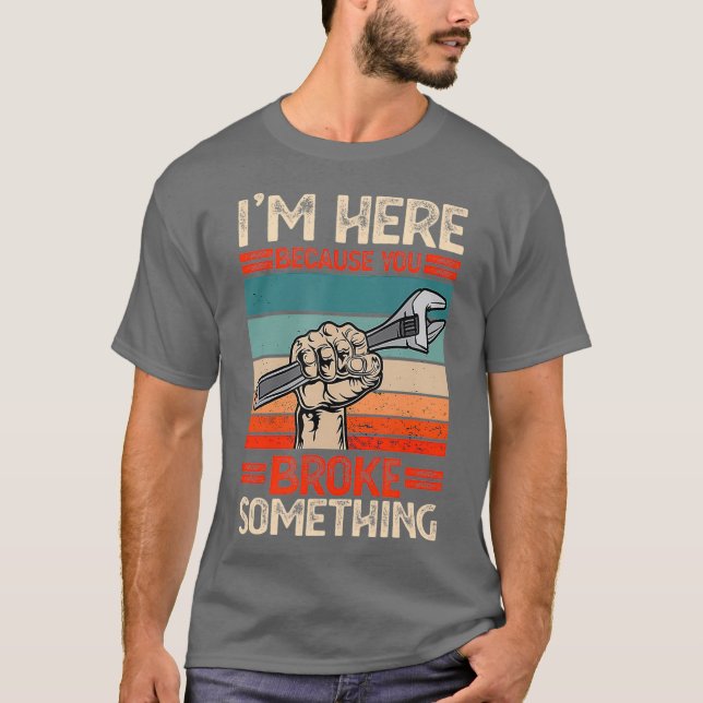 Camiseta Hombres Funny Mechanny Plumber Tech Day (Anverso)