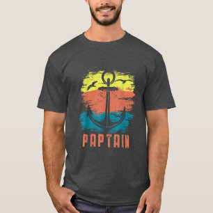 Camiseta Hombres Funny Paptain Retro Vintage Guay Anchor Da
