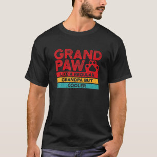 Camiseta Hombres Funny Perro Paw Imprimir Retro Diseño Abue