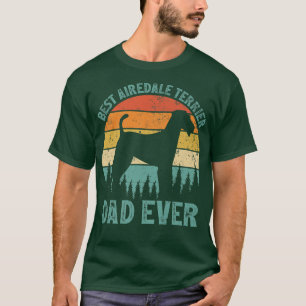 Camiseta Hombres Funny Vintage Mejor Padre Terrier Airedale