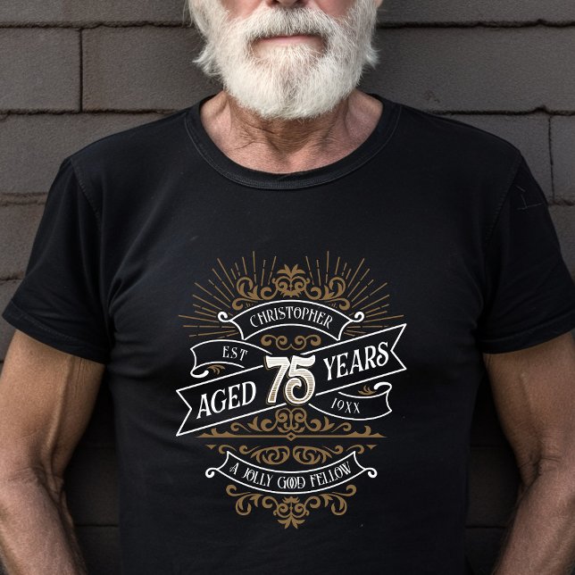 Camiseta Hombres Funny Whiskey 75 cumpleaños (Subido por el creador)