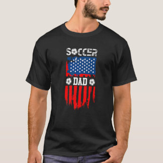 Camiseta Hombres Fútbol Papá Bandera Estadounidense Día del
