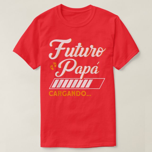 Camiseta Hombres Futuro Papa cargando nuevo embarazo de pad (Diseño del anverso)