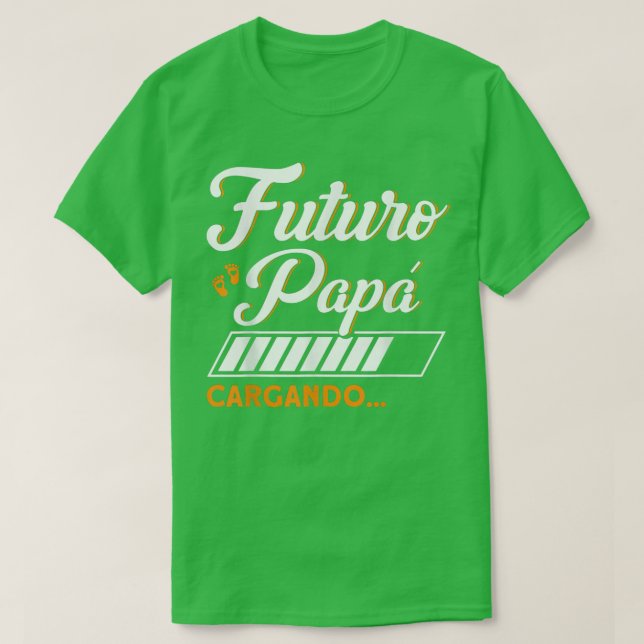 Camiseta Hombres Futuro Papa cargando nuevo embarazo de pad (Diseño del anverso)