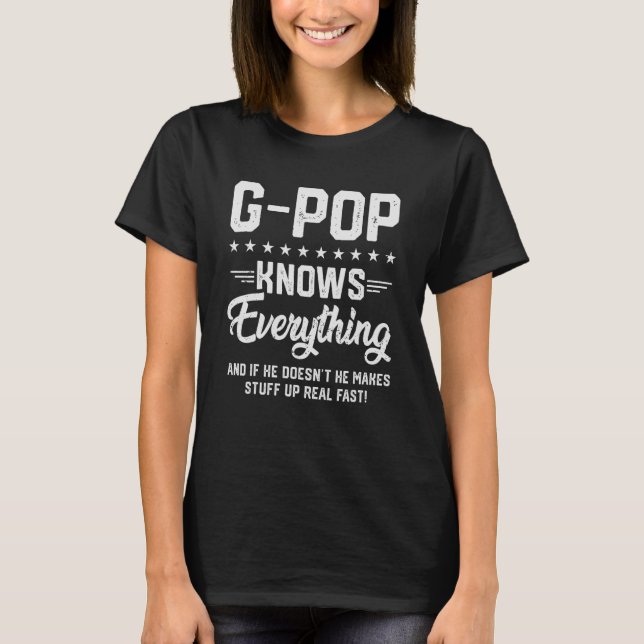 Camiseta Hombres G Pop sabe todo Chistes del abuelo (Anverso)