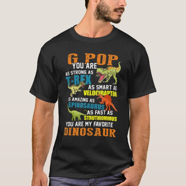 Camiseta Hombres G Popsaurus T Rex Dinosaur G Pop Saurus Fa (Anverso)