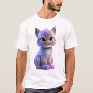 Camiseta Hombres gatito neon galaxia adorable
