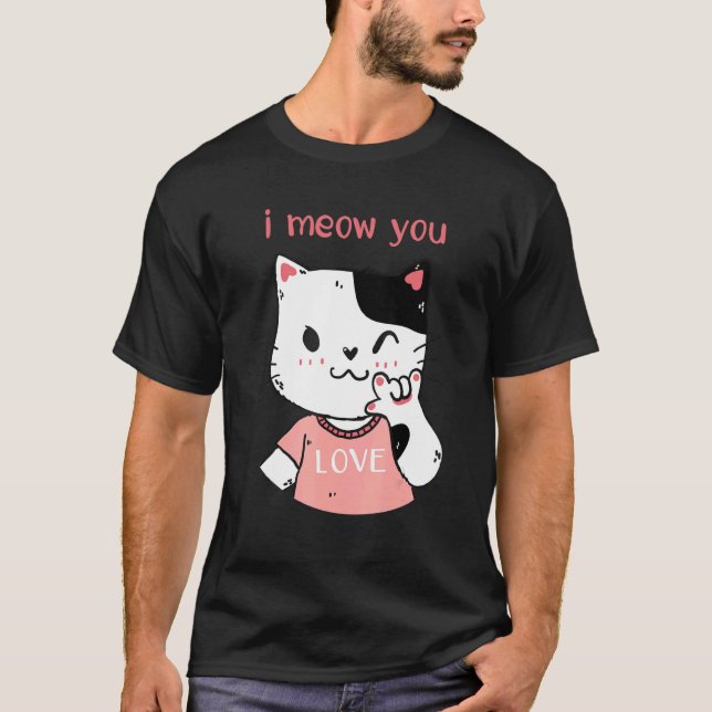 Camiseta Hombres Gato Con Yo Te Meto (Anverso)