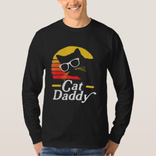 Camiseta Hombres Gato Papi Vintage Ochenta Estilo Gato Hips