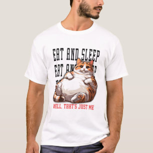 Camiseta Hombres Gatos Perezosos Blancos