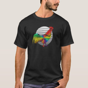 Camiseta Hombres gay de pollo LGBTQ Granjero Orgullo arcoir