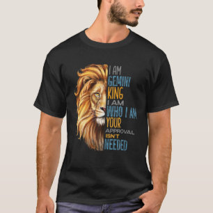 Camiseta Hombres Gemini Rey Zodiac Astrología Cumpleaños 