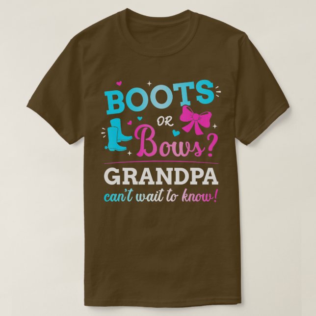 Camiseta Hombres Género revelar botas o arcos a la par del  (Diseño del anverso)