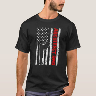 Camiseta Hombres Genial Día del Padre Bandera Americana Arq