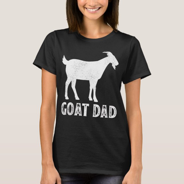 Camiseta Hombres Goat Animal doméstico Goat Dad Día del Pad (Anverso)