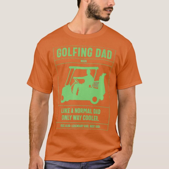 Camiseta Hombres Golfing Dad Dictionary Definition Funny (Anverso)