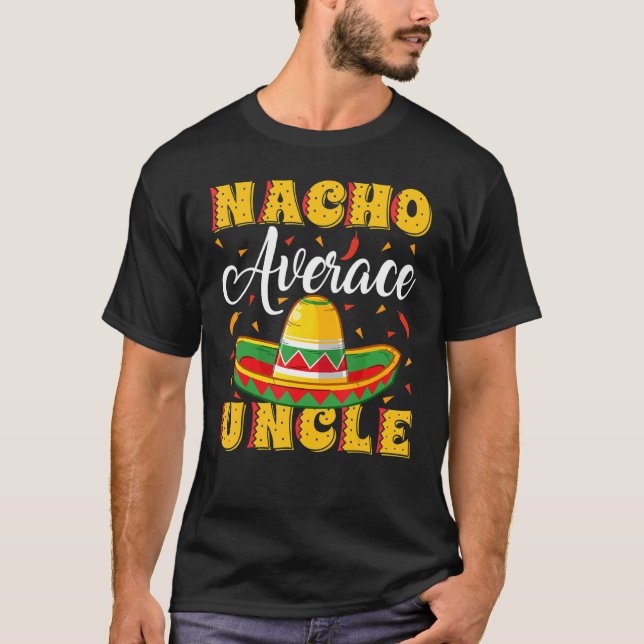 Camiseta Hombres Gorra mexicano de Sombrero Nacho Promedio  (Anverso)
