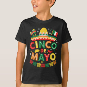 Camiseta Hombres Gorras de Sombrero Mexicanos por Cinco de 