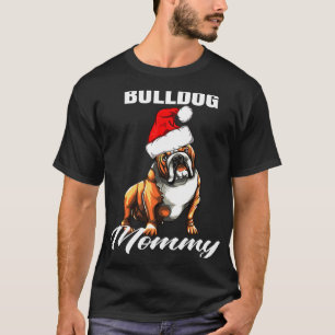 Camiseta Hombres Gorras mami Navidades Bulldog inglés