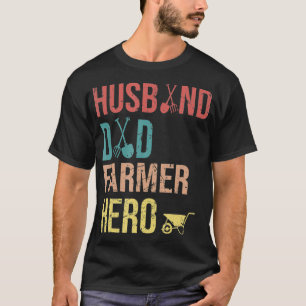 Camiseta Hombres Gracioso Agricultor Papá Ganadero