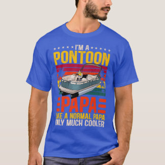 Camiseta Hombres Gracioso Póntoon De Barco Como Un Papá Boa