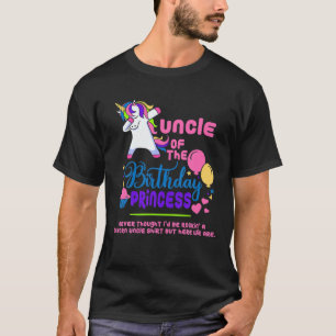 Camiseta Hombres Gracioso Tío De La Princesa De Cumpleaños