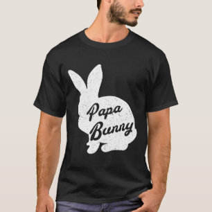 Camiseta Hombres Gracioso y Amable Pascua Pascua Papá Bunny