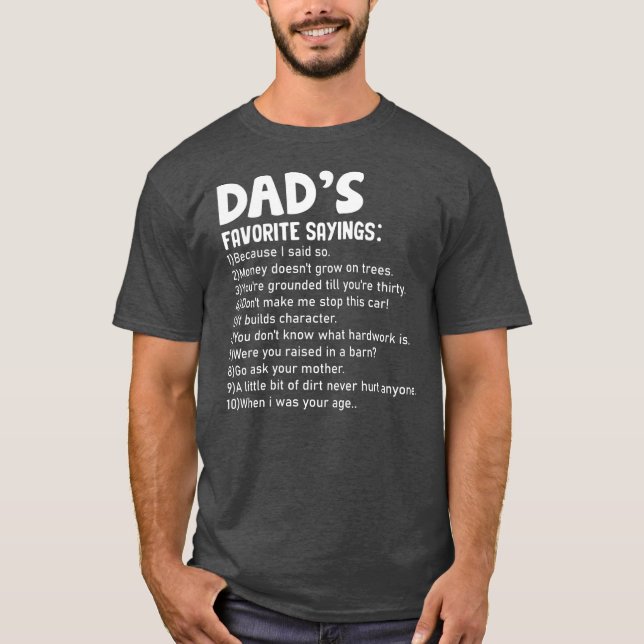 Camiseta Hombres graciosos dicen favoritos de papá el día d (Anverso)