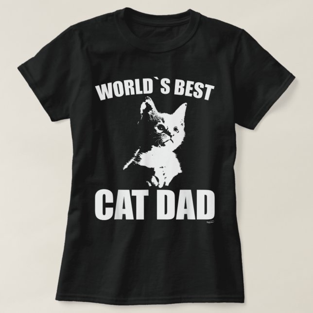 Camiseta Hombres graciosos, el mejor CAT DAD KITTEN SHIRT (Diseño del anverso)