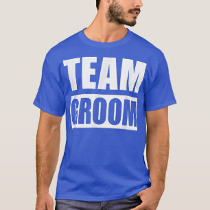 Camiseta Hombres graciosos GroomsmenEquipo Groom Boda Bache