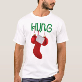 Camiseta Hombres graciosos Navidades de hambre se paran y p
