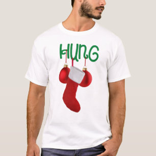 Camiseta Hombres graciosos Navidades de hambre se paran y p