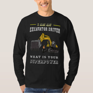 Camiseta Hombres Graciosos Para Un Conductor Excavador Papá