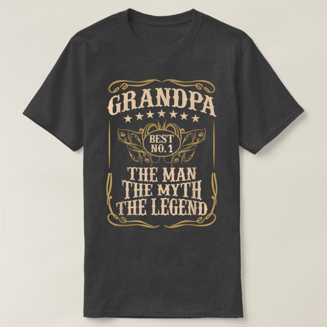 Camiseta HOMBRES GRANDPA EL HOMBRE EL MITO LA LEYENDA del p (Diseño del anverso)