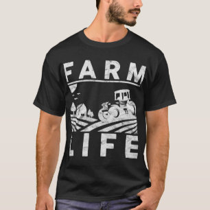 Camiseta Hombres Granja Vida Graciosa Granjero Cultivador