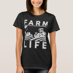 Camiseta Hombres Granja Vida Graciosa Granjero Cultivador