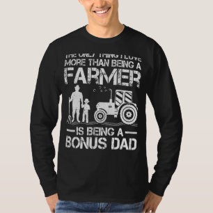 Camiseta Hombres Granjero Tractor Retro Granjero Bonus Dad 