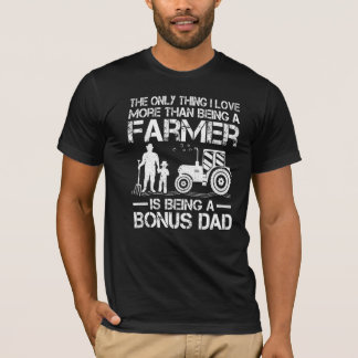 Camiseta Hombres Granjero Tractor Retro Granjero Bonus Dad