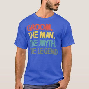 Camiseta Hombres Groom Boda Despedida de soltero Retro Vint