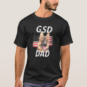 Camiseta Hombres Gsd Dad Bandera Estadounidense Dolor Sheph