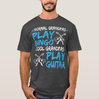 Camiseta Hombres Guay Abuelo Juega Guitarra Funny Día de lo