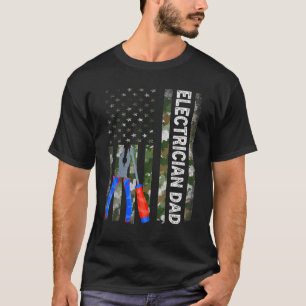 Camiseta Hombres Guay American Flag Camoufling Electrician