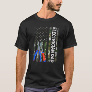 Camiseta Hombres Guay American Flag Camoufling Electrician