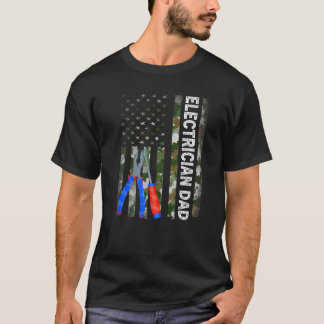 Camiseta Hombres Guay American Flag Camoufling Electrician 