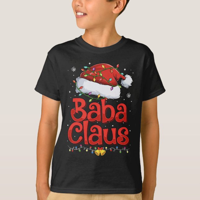 Camiseta Hombres Guay Baba Claus con Navidades de Santa Hat (Anverso)